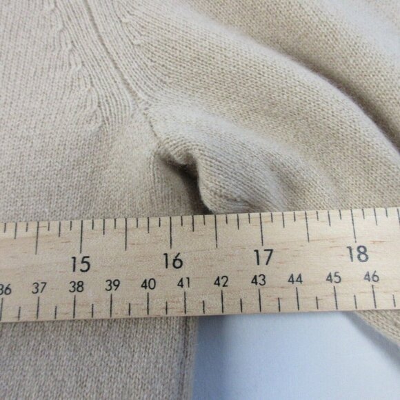 Club Monaco 100% Cashmere Long Sleeve Cardigan Womens S Beige Stretch Button 148 - Picture 8 of 9